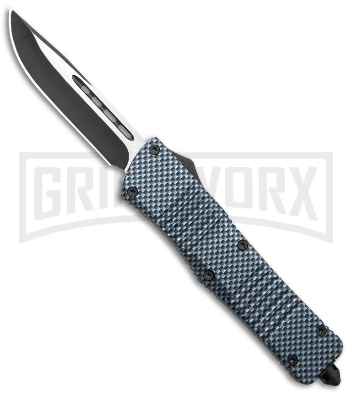 SDS Ultro Sim. Carbon Fiber OTF Auto Knife - Two Tone Drop Point 3 SDS Ultro Sim. Carbon Fiber OTF Auto Knife - Two Tone Drop Point