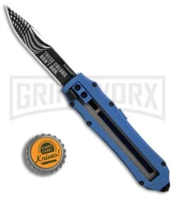 Schrade SCHOTFBL Blue OTF Spring Assisted Knife - Gray 4TH18 9 Schrade SCHOTFBL Blue OTF Spring Assisted Knife - Gray 4TH18 -Grindworx Schrade OTF Blue Gray BHQ 84391 er bottlecap large