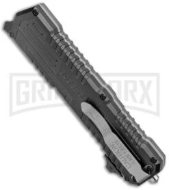 Schrade SCHOTF3B Viper OTF Assisted Opening Knife - Black Plain -Grindworx Schrade Viper OTF Assisted Opening Knife Black SCHOTF3B BHQ 11577 jr side large