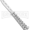 Silver Star Butterfly Stainless Steel Trainer Knife - Satin 1 Silver Star Butterfly Stainless Steel Trainer Knife - Satin -Grindworx Silver Star Butterfly SS Trainer Satin YC 306S BP 24335 jr large