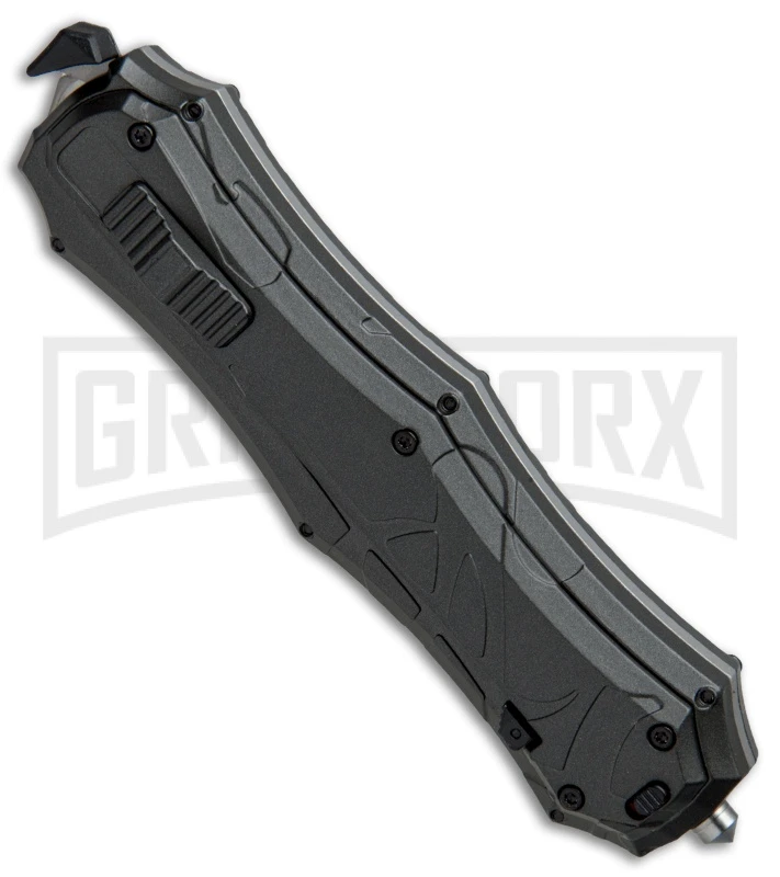 Smith & Wesson Spring Assisted Finger Actuator Tanto OTF Knife - Black Serr 4 Smith & Wesson Spring Assisted Finger Actuator Tanto OTF Knife - Black Serr - Image 2