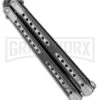 Swift Black Balisong Titanium Coated Butterfly Knife - Black 2 Swift Black Balisong Titanium Coated Butterfly Knife - Black -Grindworx Swift Black Balisong Ti Coated Butterfly Black GX 39692 jr spine large