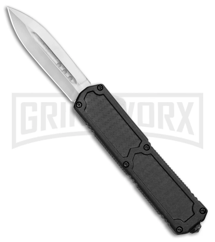 Titan Black D/A OTF Sim Carbon Fiber Automatic Knife - Dagger Satin Plain 3 Titan Black D/A OTF Sim Carbon Fiber Automatic Knife - Dagger Satin Plain