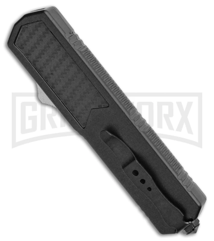 Titan Black D/A OTF Sim Carbon Fiber Automatic Knife - Dagger Satin Plain 5 Titan Black D/A OTF Sim Carbon Fiber Automatic Knife - Dagger Satin Plain - Image 3