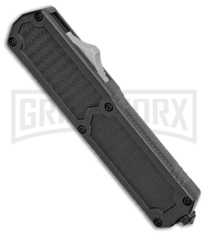 Titan Black D/A OTF Sim Carbon Fiber Automatic Knife - Dagger Satin Plain 4 Titan Black D/A OTF Sim Carbon Fiber Automatic Knife - Dagger Satin Plain - Image 2