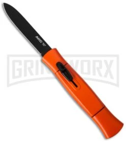 AKC 077 Concord Orange OTF Automatic Knife - Black Plain