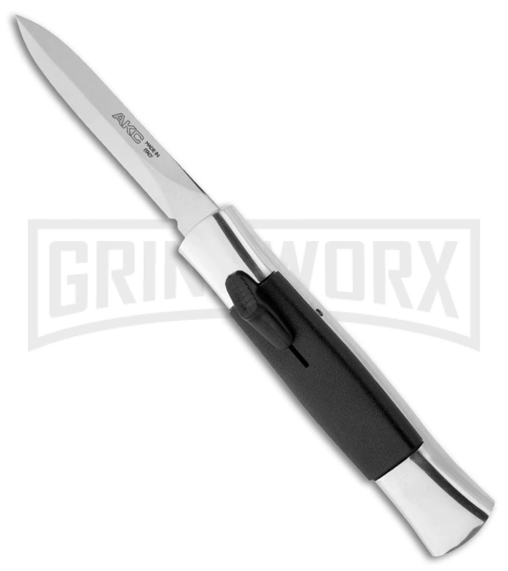 AKC 077 Concord Polish/Black OTF Automatic Knife - Dagger Satin Plain 3 AKC 077 Concord Polish/Black OTF Automatic Knife - Dagger Satin Plain