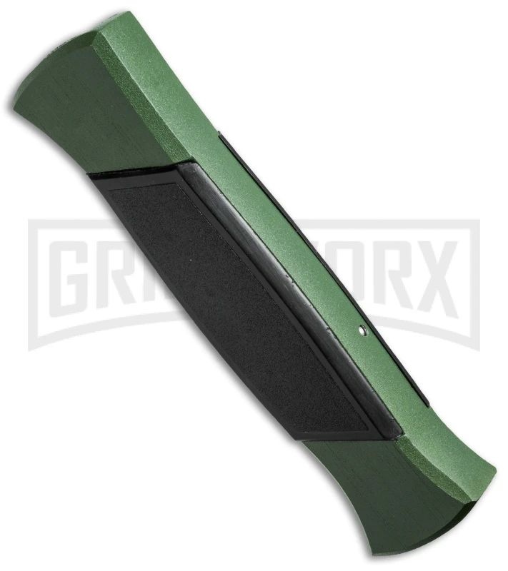 AKC 777 Blackfinger Green/Black OTF Automatic Knife - Flat Grind Satin Plain 4 AKC 777 Blackfinger Green/Black OTF Automatic Knife - Flat Grind Satin Plain - Image 2