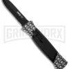 AKC 777 Blackfinger Jolly Roger OTF Automatic Knife - Black Dagger Plain 2 AKC 777 Blackfinger Jolly Roger OTF Automatic Knife - Black Dagger Plain -Grindworx akc 777 jolly roger black dagger cm large