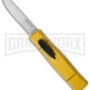 AKC Minion Concord Yellow OTF Automatic Knife - Satin Plain 2 AKC Minion Concord Yellow OTF Automatic Knife - Satin Plain -Grindworx akc minion satin flat yellow BHQ 36365 dl large