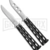 Bear & Son 114 & 114TR Black Butterfly Knife 2-Pack -Grindworx bear and son 2 pack butterfly special black 114 114 tr bhq 50066 jr large