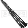 Bear OPS Small Bear-Song IV Black Butterfly Knife - Black Plain