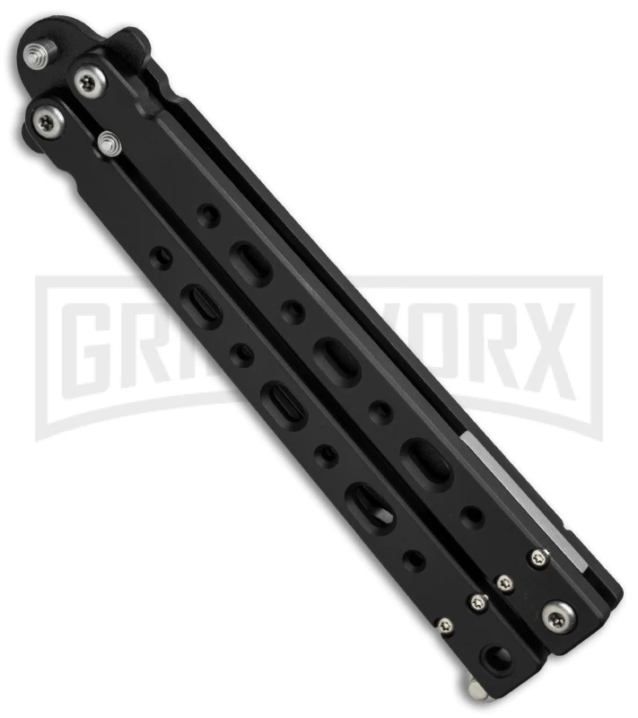 Bear OPS Bear-Song V Black Balisong Butterfly Knife - Black Plain 4 Bear OPS Bear-Song V Black Balisong Butterfly Knife - Black Plain - Image 2