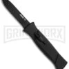AKC 777 Blackfinger Black OTF Automatic Knife - Flat Grind Black Plain 1 AKC 777 Blackfinger Black OTF Automatic Knife - Flat Grind Black Plain -Grindworx blackfinger black black flat large