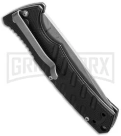 Boker Plus Strike Automatic Knife - Drop Point Stonewash Plain -Grindworx boker 01bo400n side cm large