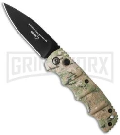 Boker Kalashnikov Green Camo Automatic Knife - Black Plain