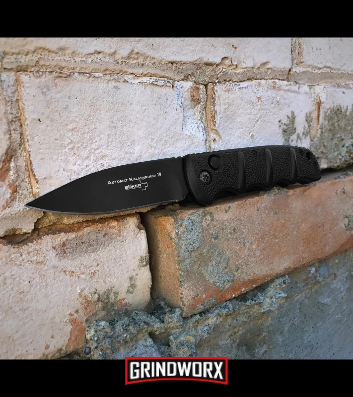 Boker Kalashnikov Black Automatic Knife - Black Plain 6 Boker Kalashnikov Black Automatic Knife - Black Plain - Image 4