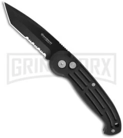 Boker Magnum Black Automatic Knife - Tanto Black Serr