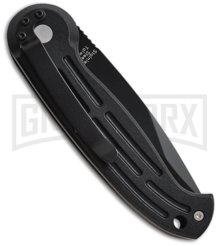 Boker Magnum Black Automatic Knife - Tanto Black Serr 4 Boker Magnum Black Automatic Knife - Tanto Black Serr - Image 2