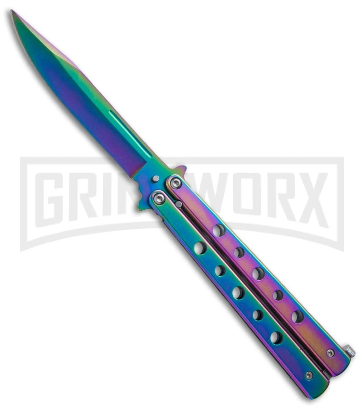Cougar Spectrum Butterfly Knife W/ ABS Sheath - Spectrum Plain 3 Cougar Spectrum Butterfly Knife W/ ABS Sheath - Spectrum Plain