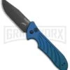 Kershaw Emerson Launch 5 Blue Automatic Knife - Black Plain 2 Kershaw Emerson Launch 5 Blue Automatic Knife - Black Plain -Grindworx kershaw emerson launch 5 blue ker7600blublk BHQ 37457 jr large