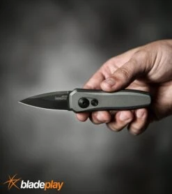 Kershaw Launch 4 Gray Automatic Knife CA Legal - Black Plain -Grindworx kershaw launch 4 gray 7500GRYBLK BHQ 74062 dl hand large