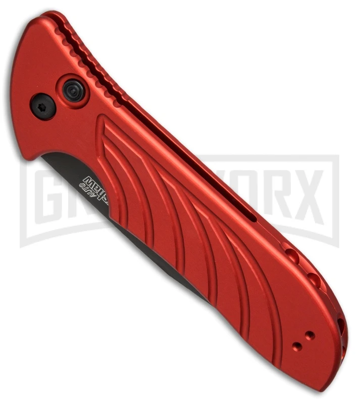 Kershaw Emerson Launch 5 Red Automatic Knife - Black Plain 4 Kershaw Emerson Launch 5 Red Automatic Knife - Black Plain - Image 2