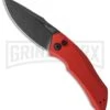 Kershaw Launch 1 Red Aluminum Automatic Knife - Blackwash Plain 1 Kershaw Launch 1 Red Aluminum Automatic Knife - Blackwash Plain -Grindworx kershaw launch auto 1 blackwash red cm large