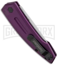 Kershaw Launch 2 Purple Aluminum Automatic Knife - Stonewash Plain 7 Kershaw Launch 2 Purple Aluminum Automatic Knife - Stonewash Plain -Grindworx kershaw launch auto 2 sw purple side cm large