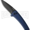 Kershaw Launch 3 Blue Automatic Knife - Black Plain 1 Kershaw Launch 3 Blue Automatic Knife - Black Plain -Grindworx kershaw launch auto 3 black dlc blue cm large