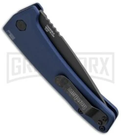 Kershaw Launch 3 Blue Automatic Knife - Black Plain -Grindworx kershaw launch auto 3 black dlc blue side cm large