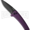 Kershaw Launch 3 Purple Automatic Knife - Black Plain 2 Kershaw Launch 3 Purple Automatic Knife - Black Plain -Grindworx kershaw launch auto 3 black dlc purple cm large