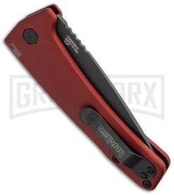 Kershaw Launch 3 Red Automatic Knife - Black Plain -Grindworx kershaw launch auto 3 black dlc red side cm large