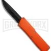 Lightning Orange D/A OTF Automatic Knife - Black Plain 1 Lightning Orange D/A OTF Automatic Knife - Black Plain -Grindworx lightning plain orange black large