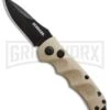 Schrade Mini Extreme Survival Tan Automatic Knife - Black Plain 2 Schrade Mini Extreme Survival Tan Automatic Knife - Black Plain -Grindworx schrade sc60mbr 2 large