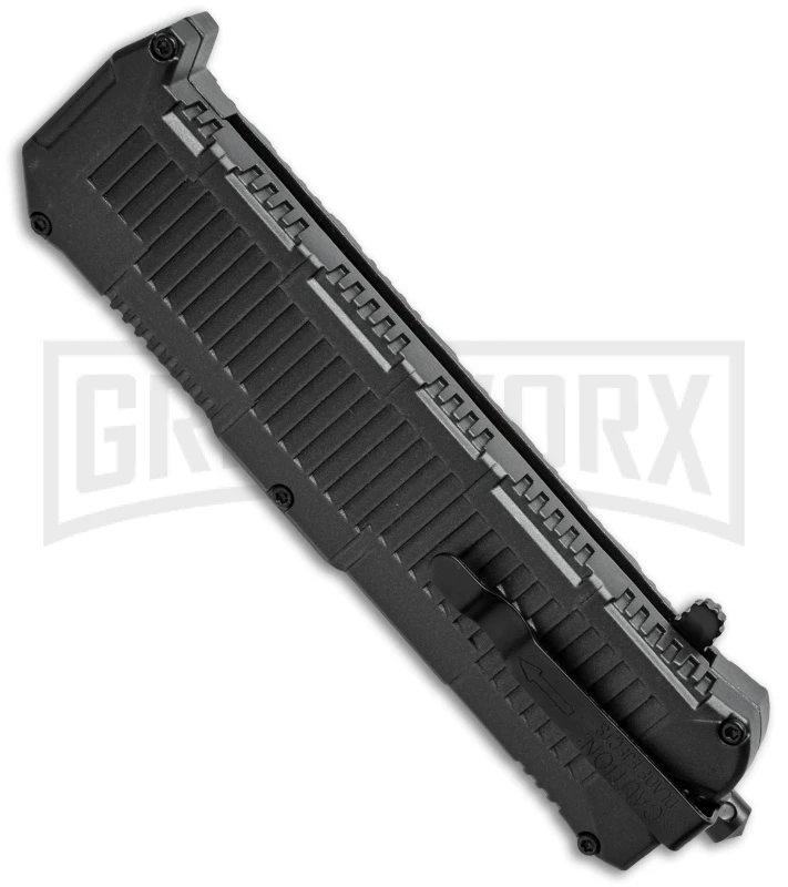 Schrade SCHOTF8B Viper OTF Gray Automatic Knife - Black Plain 4 Schrade SCHOTF8B Viper OTF Gray Automatic Knife - Black Plain - Image 2