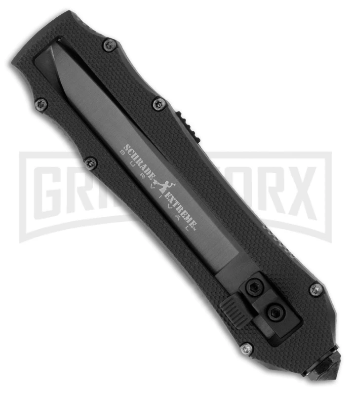 Schrade SCHOTF Assisted Opening OTF Knife - Drop Point Gray Plain 4 Schrade SCHOTF Assisted Opening OTF Knife - Drop Point Gray Plain - Image 2